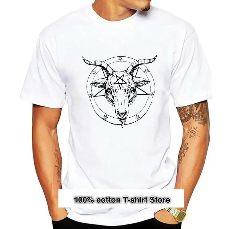 

BAPHOMET-Camiseta gris osura para hombre, pentagrama, SATANTIC, OCCULT, церковь satan, S-2XL