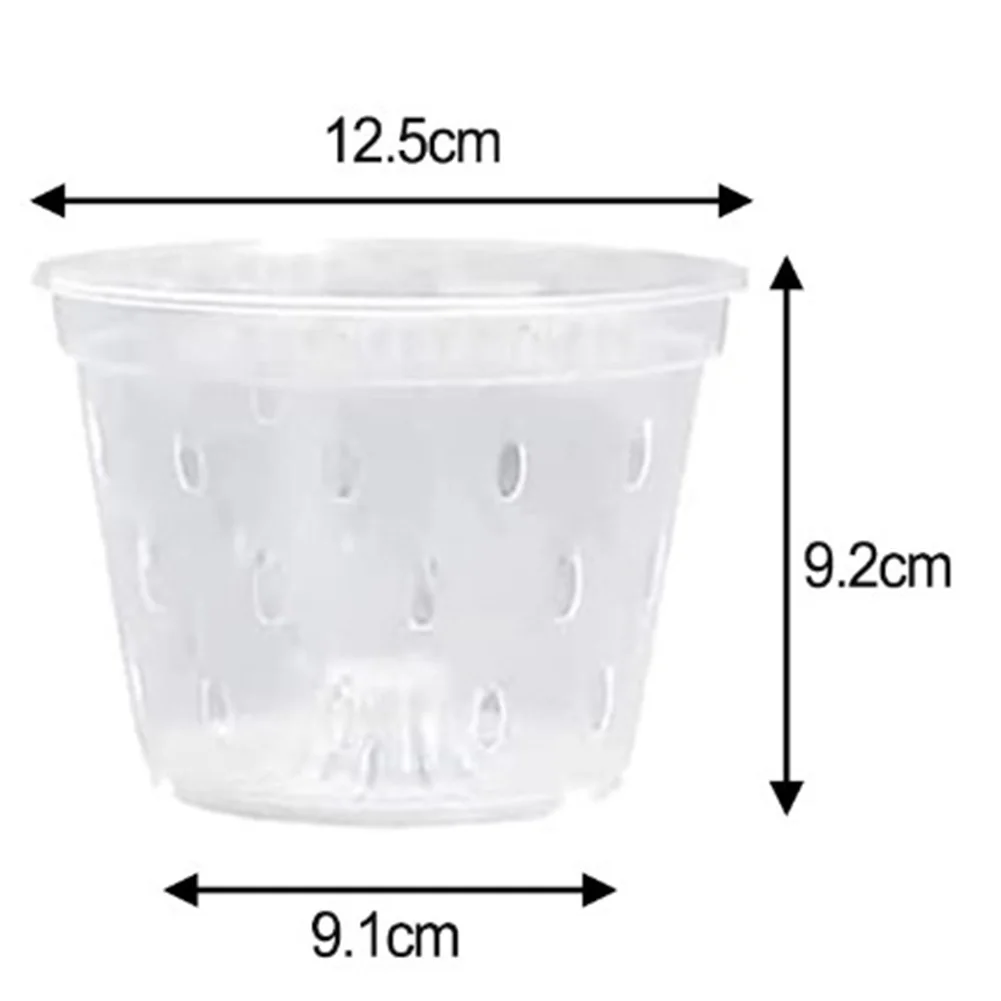 

Orchid Pots Clear Orchid Pots 5 Inches Clear Durability High-Quality Material Longevity Plastic White With Holes