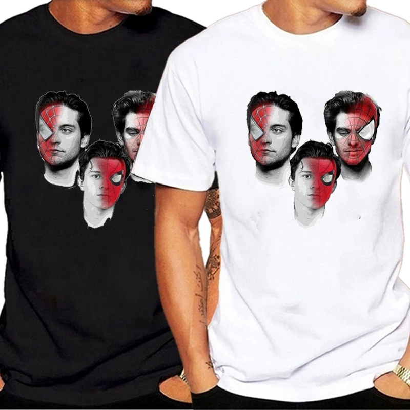 

Футболка с рисунком супергероя, футболки с графическим принтом, Высококачественная футболка с коротким рукавом, белая черная Мужская и жен...