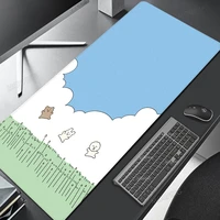 green work accessory kawaii office supply japanese anime mouse pad office desk accessories minimalist for gamer computer carpets