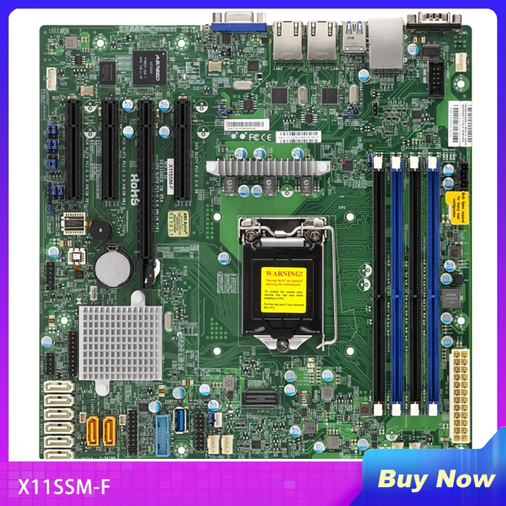 

X11SSM-F Industrial Package Motherboard For Supermicro Single-socket Server C236 E3-1200 v6 v5 SATA3 (6Gbps) LGA1151