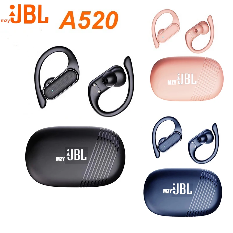 

For mzyJBL Original Wireless Earphones Bluetooth5.3 Headphones Sports A520 EarHooks Hifi Earbuds TWS In Ear Headset With Mic