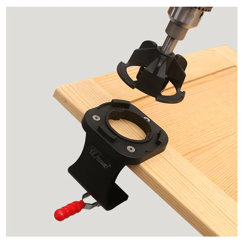 

New 35mm Hinge Hole Drilling Guide Locator Kit Hing Installation Jig Door Cabinet Hinge Hole Locator W/ Fixture Woodworking Tool