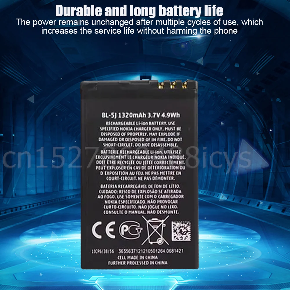 Аккумулятор для телефона Nokia X6M 5230 5230C 5233 5800 3020 XpressMusic N900 C3 Lumia 520 520T - купить по