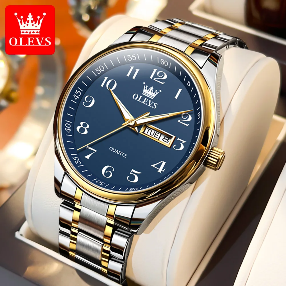 

Часы мужские водонепроницаемые кварцевые со стальным браслетом и отображением даты