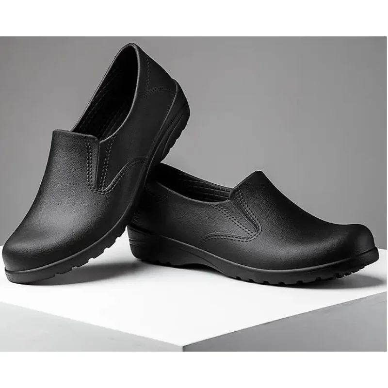 Обувь шеф-повара Нескользящая женская кухонная весенняя черная рабочая обувь из