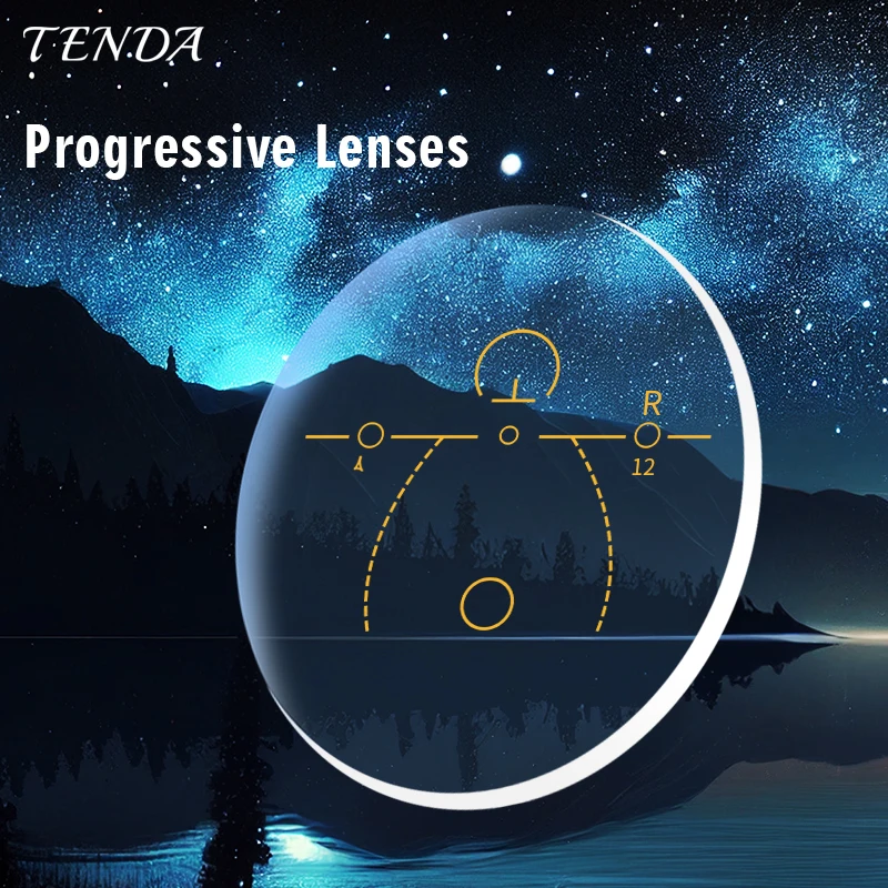 1.56 Free Form Progressive Lenses with UV Protection Multifocal Glasses Prescription Lens For Farsightedness & Nearsightedness