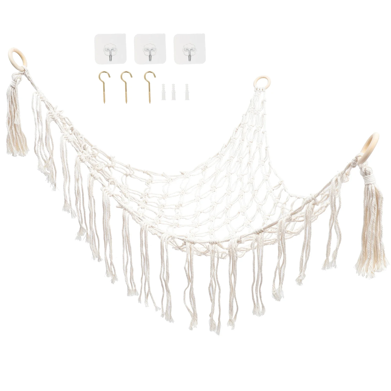 

Wall Corner Hanging Net Kid Stuffed Animal Plush Hammock Storage Organizer