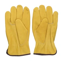 full finger cowhide gloves cut resistant hands protector for labor gardening beekeeping l size