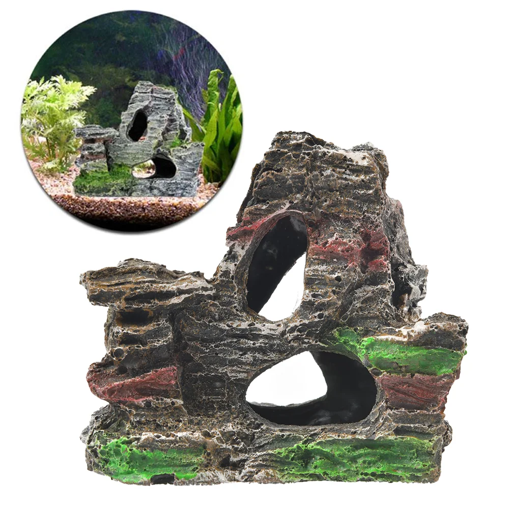 Аквариум Rockery горный вид каменная пещера дерево аквариумное украшение