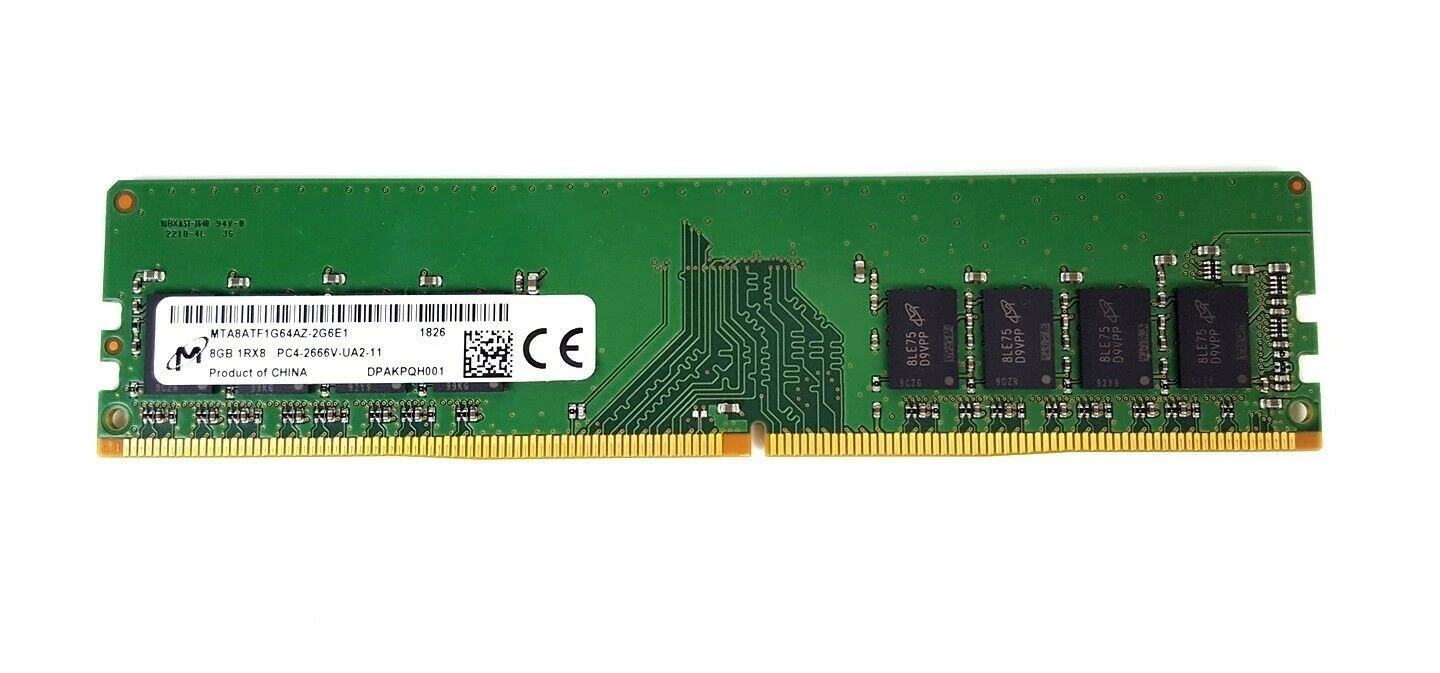 

RAM 8G 1rx8 PC4-2666V-UA2-11%-2 G6e1 Desktop Memory