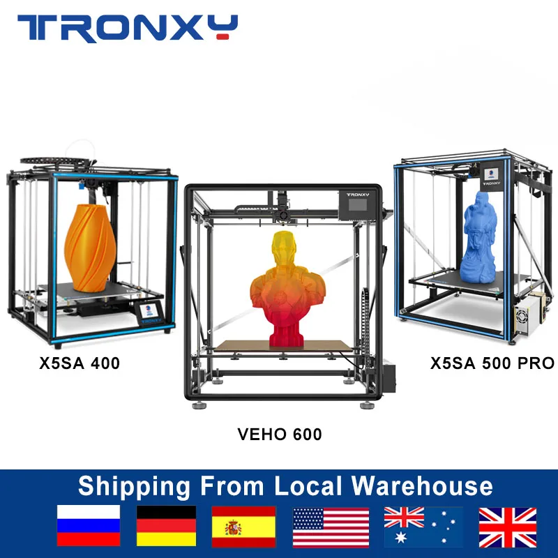 Tronxy VEHO 600/X5SA Series FDM 3D Printer High Precision Large Size Printers Upgraded DIY VEHO 600 Gemini XS 3d Printer Kit