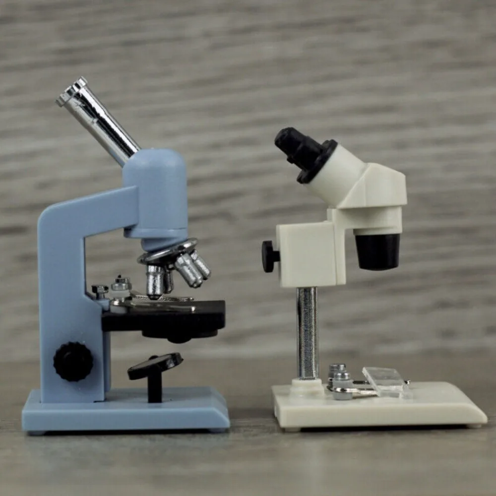 

1:12 Scale Microscope Simulation Science Laboratory Accessories Mini Toys Micro Model Mother Garden Miniature Ornaments