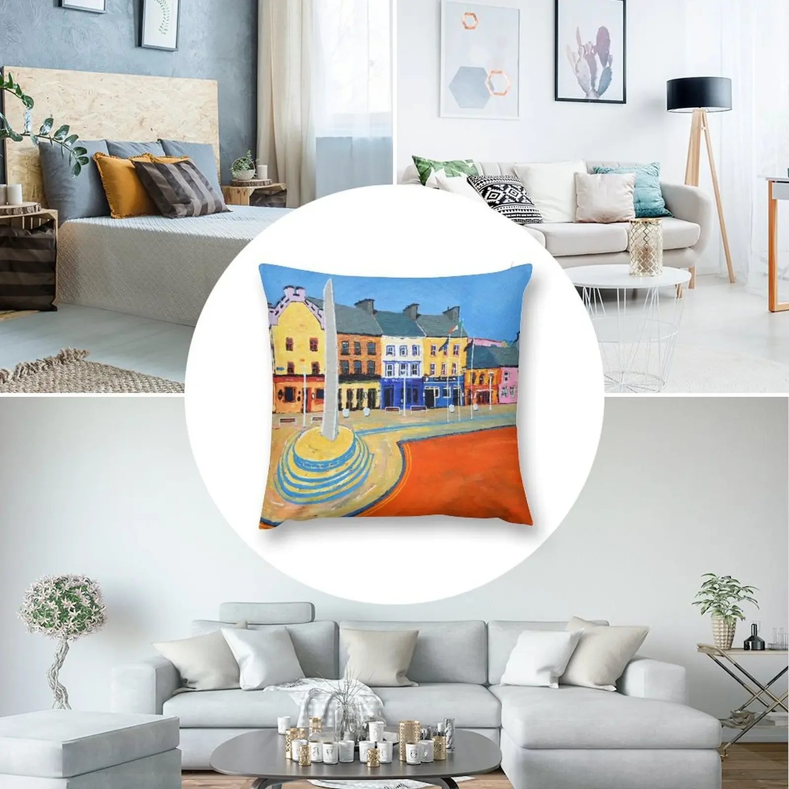 Clifden (County Galway Ирландия) Декоративная подушка Наволочки Подушки для кровати