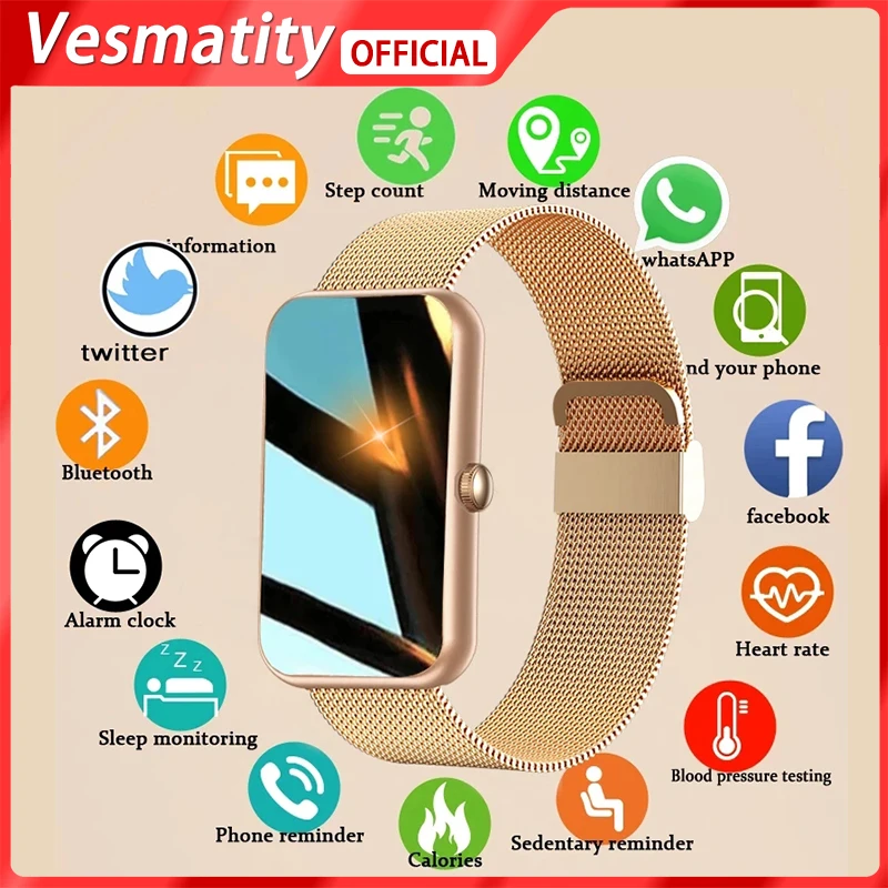 

CT2 Smart Band Women Watch Fitness Tracker Bracelet Waterproof Smartwatch Heart Rate Monitor Blood Oxygen For Huawei Xiaomi