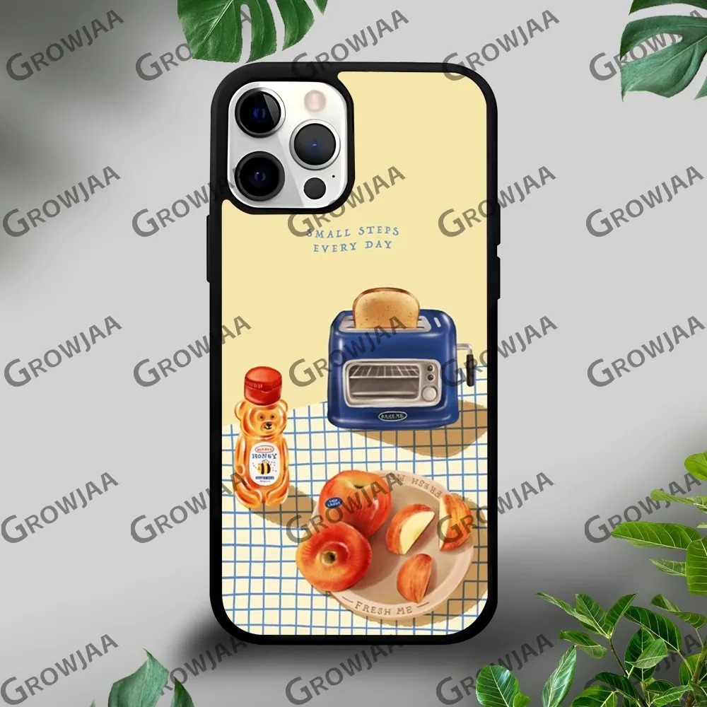 Чехол для телефона Вкусный молочный хлеб iPhone 16 15 14 13 12 11 Pro Xs Max Mini XR X 7 8 Plus роскошный