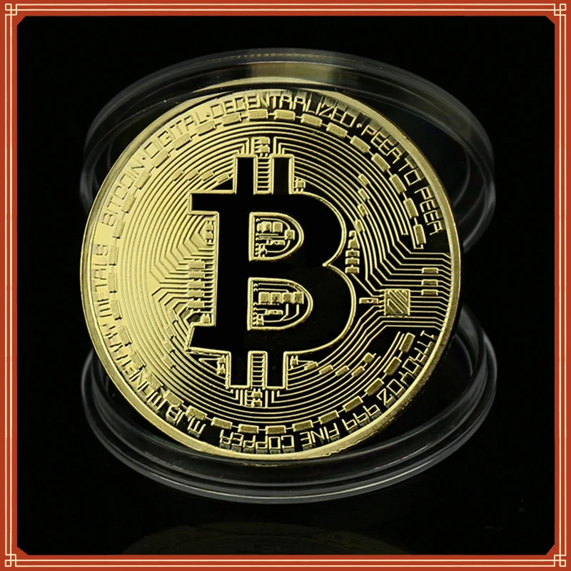 

New in Plated Bitcoin Coin Collectible Art Collection Gift Physical commemorative Casascius Bit BTC Metal Antique Imitation chri