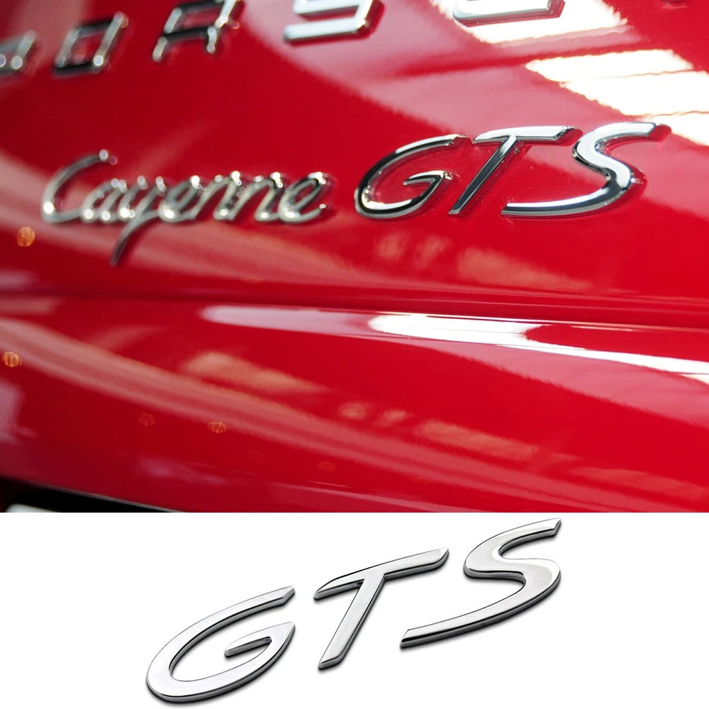 

Gts Aparte Letters Metalen Zink Legering Auto Inbouwen Emblem Tail Badge Sticker Auto Accessoires Voor Por Caye Macan Pana