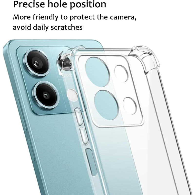 Odporne na wstrząsy silikonowe etui do Xiaomi Redmi Note 13 12 11 12S 11S 10S 9S 10 9 8 7 Pro Plus Pro+ 4G 5G Clear Soft Ultra Thin Shell