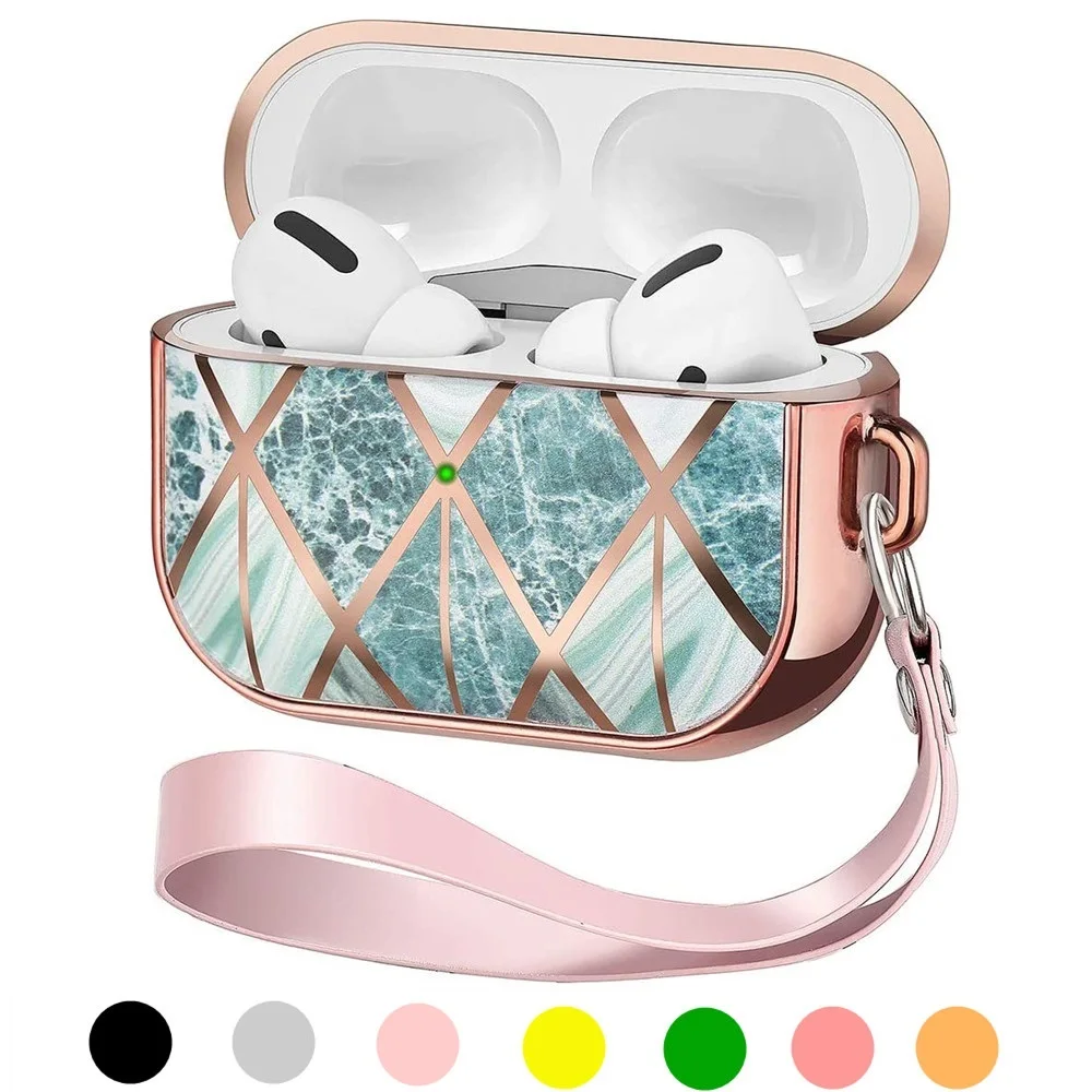 

Luxury cover for AirPods Pro Case cute Headphone Accessories TPU plating Anti-fall Airpodspro 3 For apple airpods pro 2 1Case