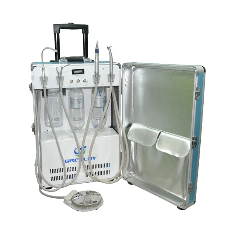 Gu-P204 Portable Dental Unit with Silent Oil Free Air Compre