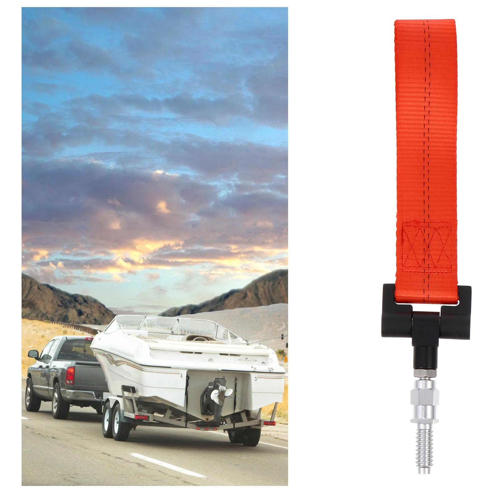 

Trailer Belt Tow Rope Car Straps Recovery Front Rod Towing Modified Supplies Bumper Aluminum Alloy