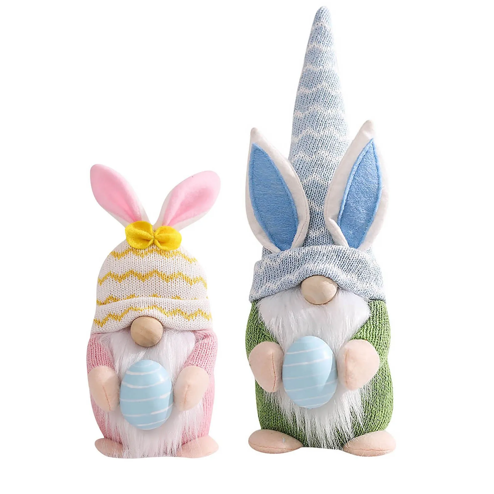 

2022 Easter Faceless Dolls Happy Home Decor Noel Navidad Christmas Tree Decorations Plush Bunny Ear Doll Ornaments