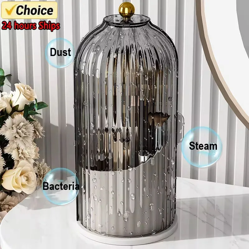 Вращающийся На 360 Градусов Ящик Для Хранения Макияжа Пылезащитная Хлопковая