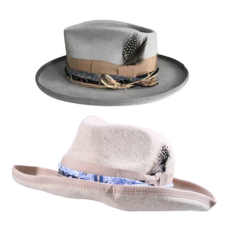 Винтажная шляпа Fedora цилиндр костюм для выпускного вечера мероприятий на свежем