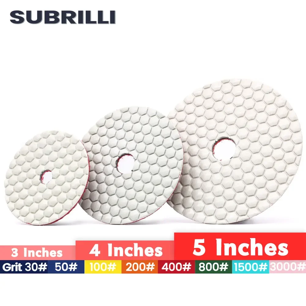 

SUBRILLI Алмазные диски для полировки камня 80/100/125 мм