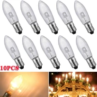 10 pcs e10 led replacement lamp bulb candle light bulbs for light chains 10v 55v ac for bathroom kitchen home home decoration