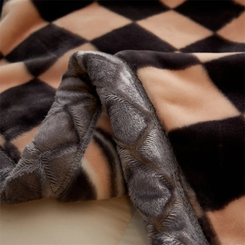 Дорожное бархатное покрывало с принтом