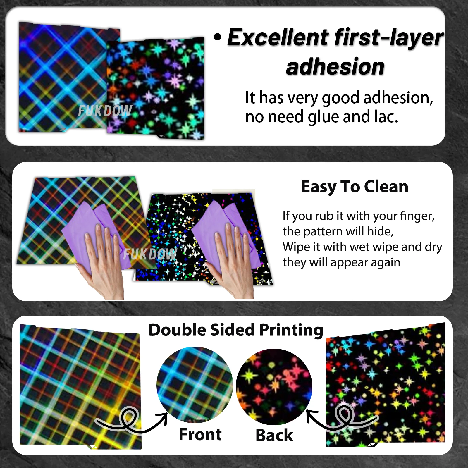 Комбинированная сборная пластина для Anycubic kobra 3 256x26 8 пружинный стальной лист PEO PET