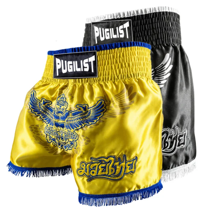 

PUGILIST Elastic Soft Breathable Muay Thai fighting Shorts high quality quick dry Free Combat Sanda Fitness Training shorts