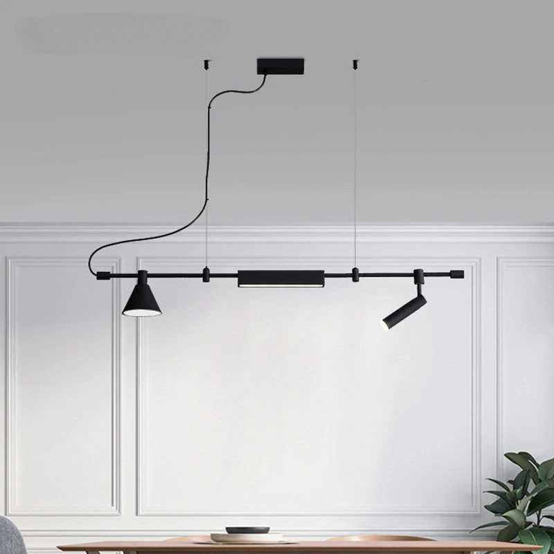 

Chandeliers Modern Minimalist Geometry Creative Personality Indoor Table Dining Living Room Led Strip Hanging Lamp Pendant Light