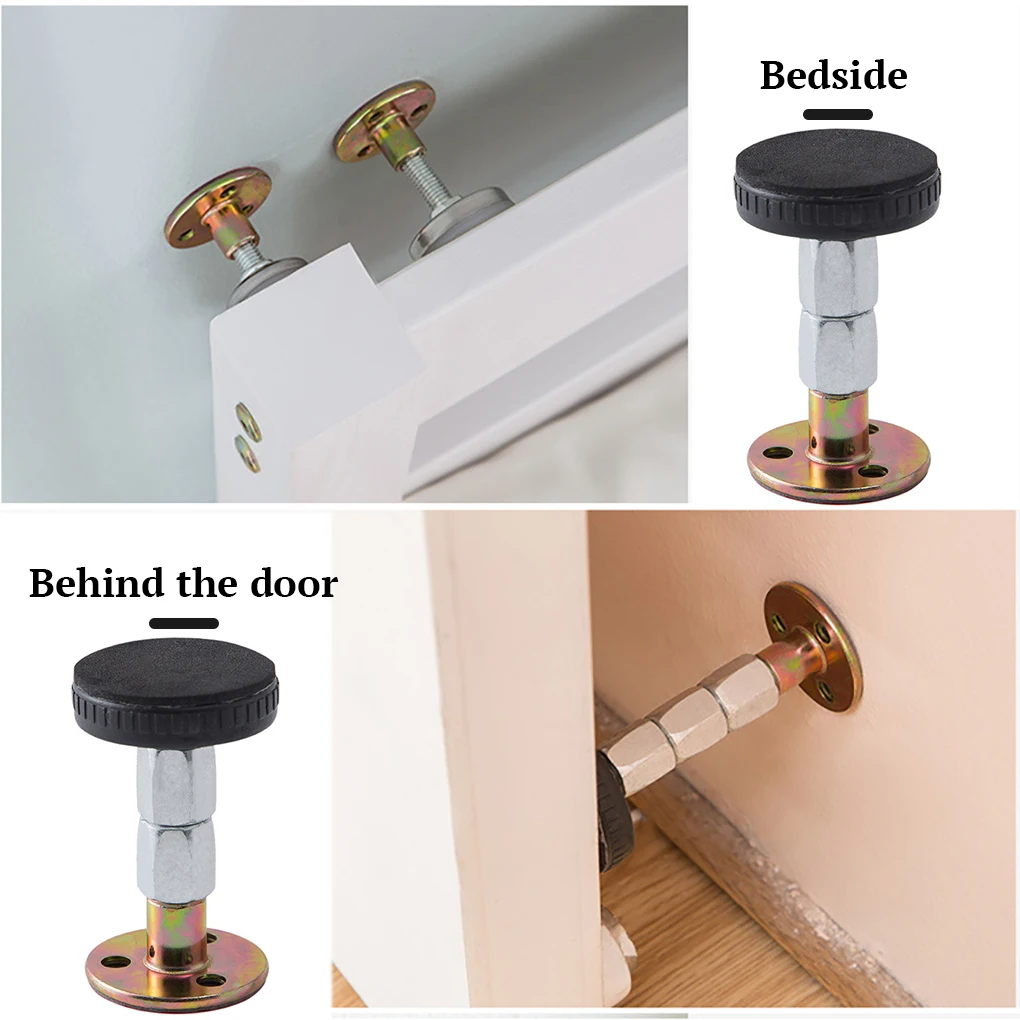 

2pcs Bedside Headboards Prevent Loosening Anti-Shake Fixer Adjustable Threaded Headboard Stoppers Bed Frame Anti-Shake Tool