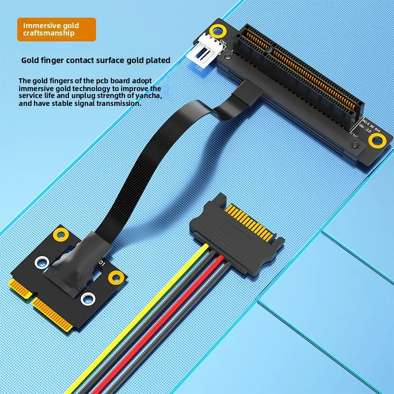 Фото Кабель-адаптер Mini PCIe на PCI-E 1X 4X 8X 16X с углом поворота 270 градусов, аксессуары для игровых ПК, для видеокарт, звуковых и сетевых карт №4