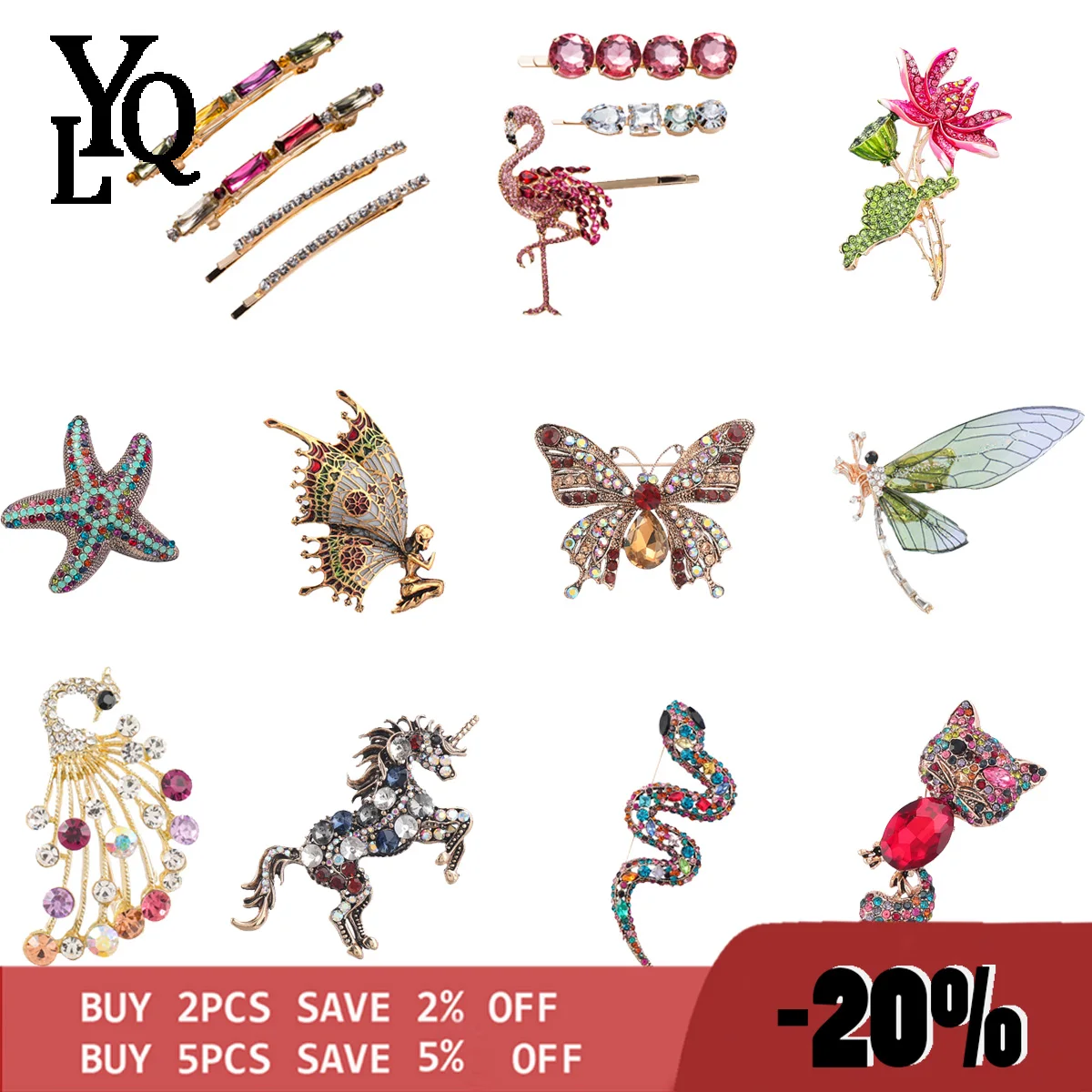 

Rhinestone Unicorn Brooches Women Alloy Horse Animal Weddings Banquet Brooches New Year's Gifts