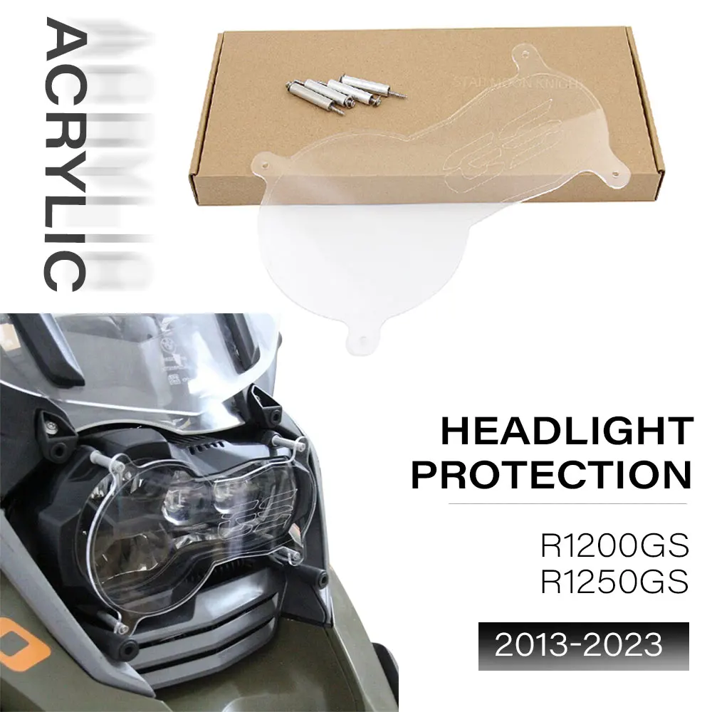 

Motorcycle Accessories For BMW R1200GS R1250GS R 1250 GS LC Adventure Acrylic Headlight Protector Light Cover Protective Guard