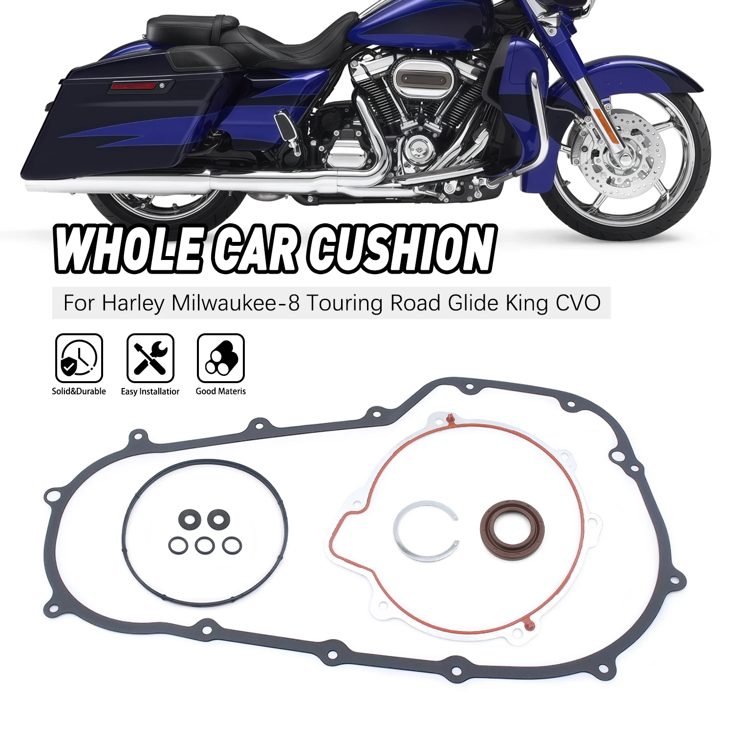 Фото Комплект прокладок для крышки сцепления мотоцикла Harley-Davidson Milwaukee-8 Touring Road Glide King CVO 2017-2020 №1