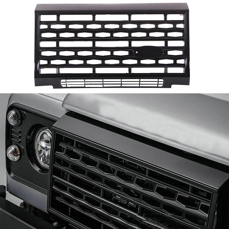

Fit for land rover defender ruck auto exterior abs plastic black grill front bumper grill high bumper Appearance accessories