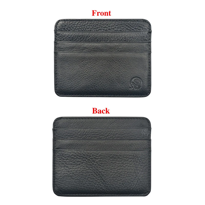New Cowhide Leather Credit Card Case Mini ID Card Holder Small Purse For Man Slim Men's Wallet Cardholder