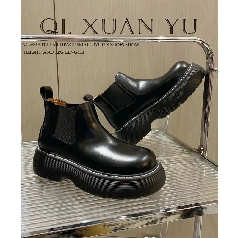 

Ботинки Lolita-Женская обувь с круглым носком Челси на плоской подошве 2022 резиновые низкие летние женские римские ботильоны без шнуровки из од...