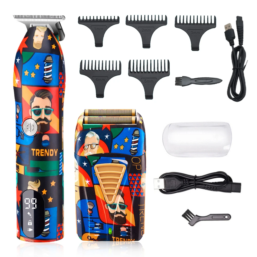 

Professional Graffiti Hair Clipper Electric Trimmer for Men Cordless USB Shaver Hair Cutting Machine Barber Hair Styling Tools