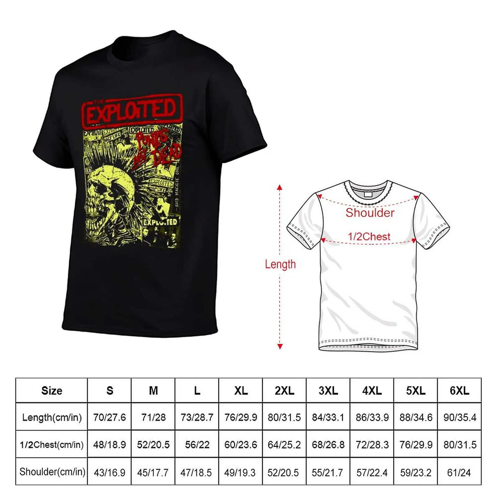 Фото Футболка The Exploited, минималистичная однотонная футболка с круглым вырезом №2