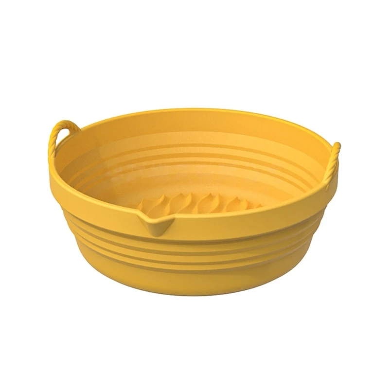 

Round Non-Stick Silicone Air Fryer Basket Liner Silicone Material 6 Colors