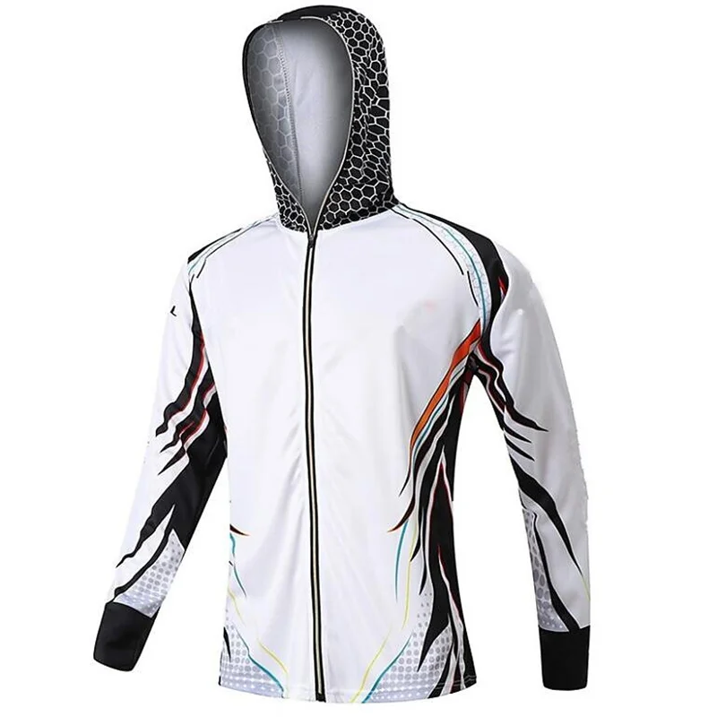 2024 Long Sleeve UV Protection With Hoodie Waterproof Fishing Hoodie Sublimation Fishing Wear Digital Printing Shirts