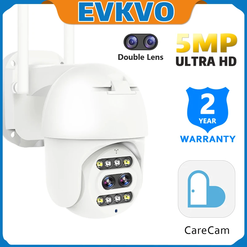 

5MP Wifi IP Camera Dual Lens 10X Zoom Outdoor Waterproof PTZ Security CCTV Camera Wireless Ai Human Tracking Surveillance Camera