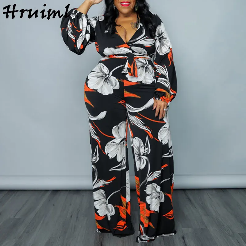 

Long Jumpsuit Women Elegant One Piece Outfits Wholesale Autumn Fashion Casual Wide Leg Jumpsuit Floral Print Playsuits Overalls