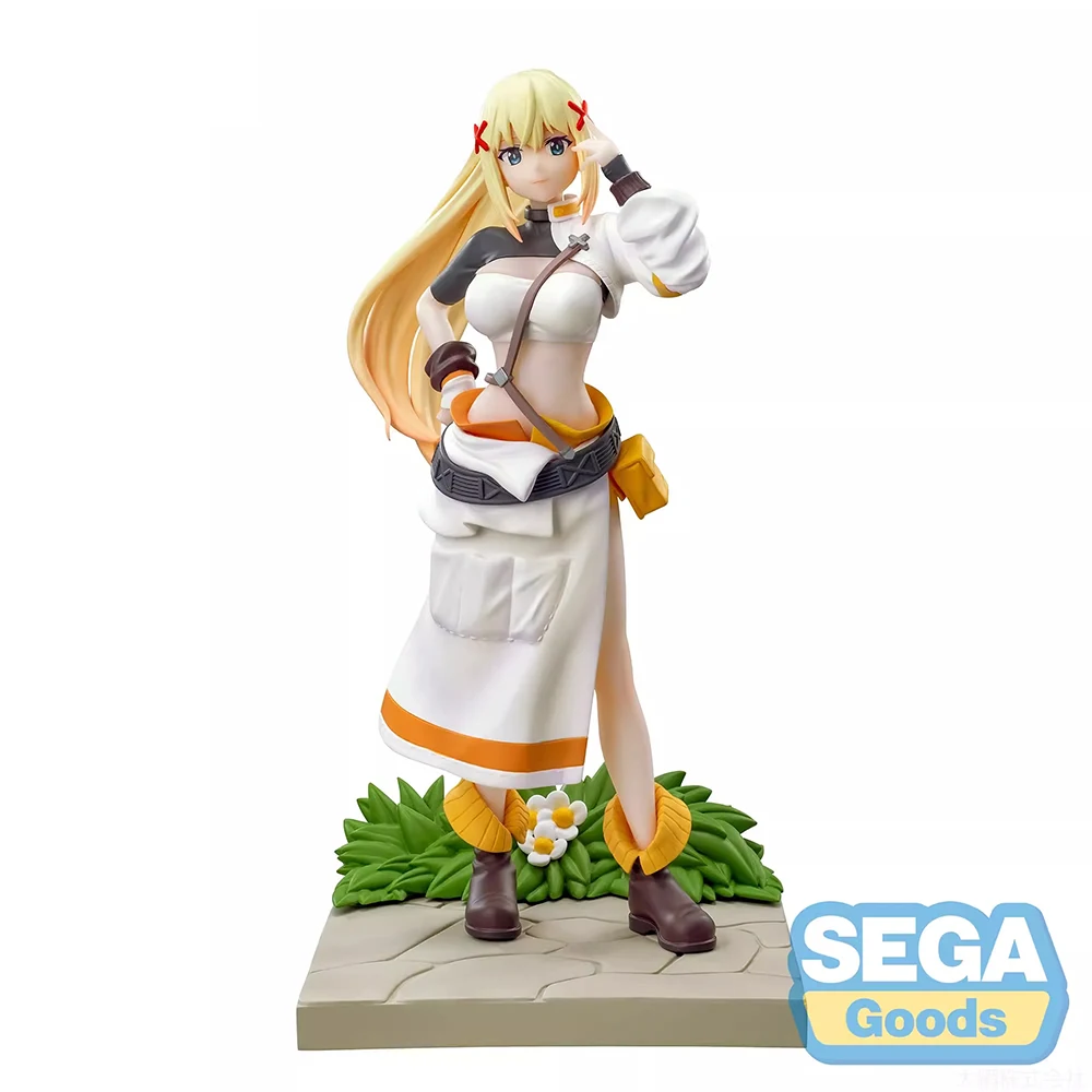 Фото В наличии оригинальная фигурка SEGA Luminasta KonoSuba Megumin Darkness Aqua Iris, модель из ПВХ, коллекционные игрушки, кавайная кукла, подарок №3